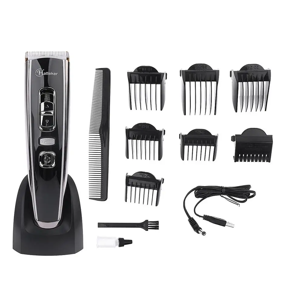 

Professional LCD Digital Hair Trimmer USB Rechargeable Electric Hair Clipper Men's Cordless Titanium Haircut Adjustable Ceramic