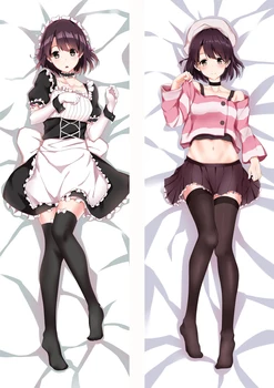 

Anime Saenai Heroine no Sodatekata Dakimakura Cover Katou Megumi & Utaha Bolster Case Saekano Body Pillow Case