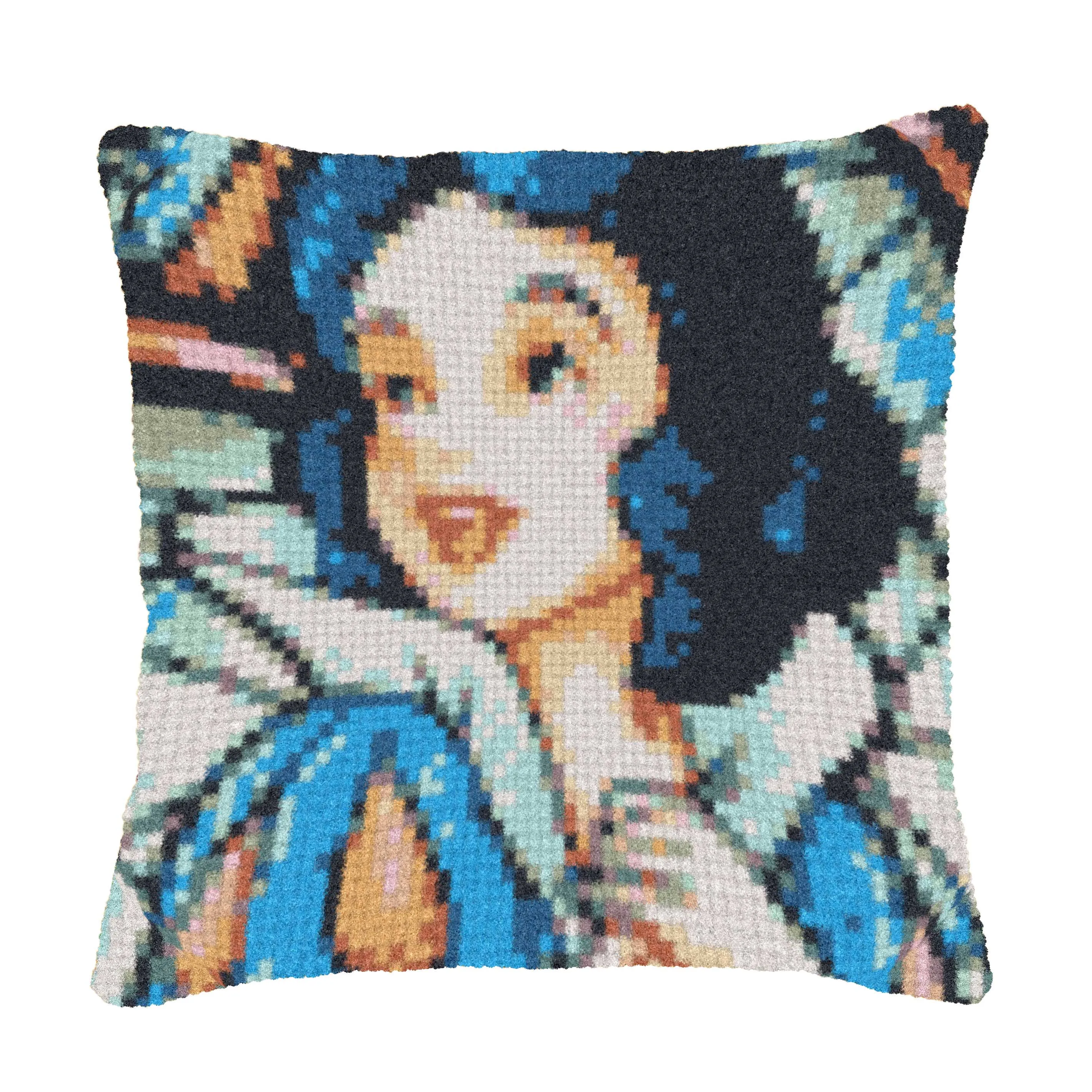 

Latch Hook Cushion Yarn for Cushion Cover Animal Case Sofa Cushion Printed Canvas Home Decorative Pillow
