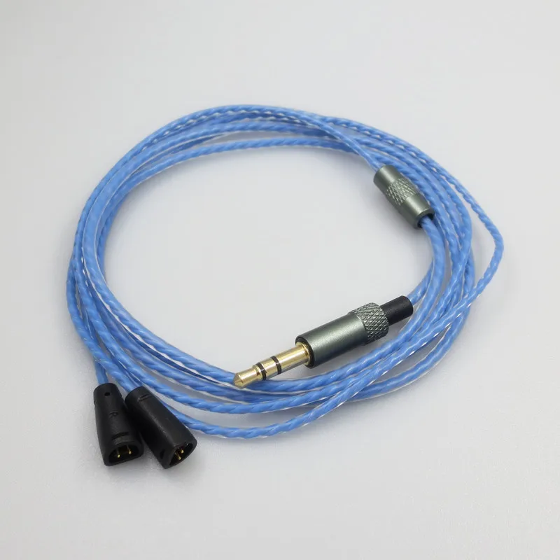 Сменный аудиокабель для наушников Sennheiser IE8I IE80 IE80S, шнур для подключения гарнитуры, красный, синий, черный, 23 AugT0 - Цвет: Синий