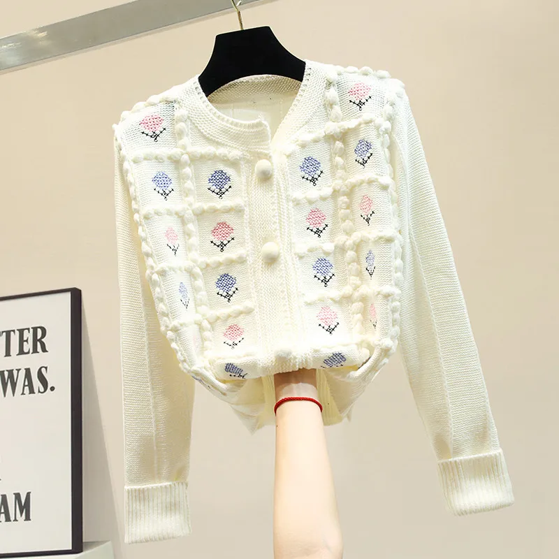 Best Price New Fashionable Knitted Sweater for Women Fairy Flowers Autumn and Winter Knitting Cardigans Girls Lady Slim White Sweaters Tops Best Price New Fashionable Knitted Sweater for Women Fairy Flowers Autumn and Winter Knitting Cardigans Girls Lady Slim White Sweaters Tops