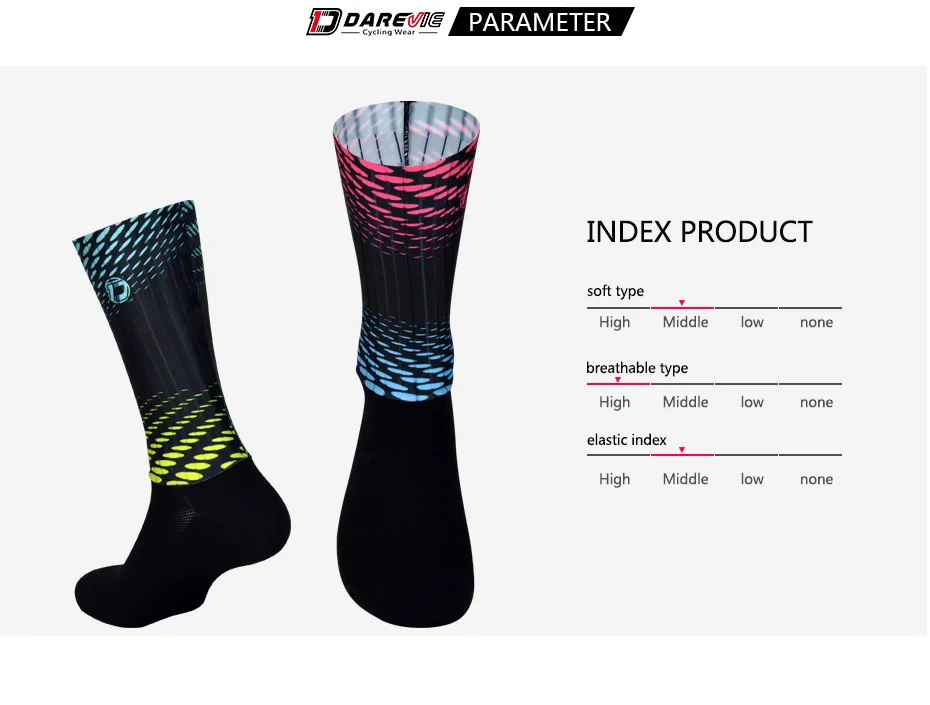 DAREVIE Men Cycling Socks Anti-Slip Bike Sock Professional High Speed Aero Breathable Racing MTB Road Women Cycling Sockings DAREVIE Men Cycling Socks Anti-Slip Bike Sock Professional High Speed Aero Breathable Racing MTB Road Women Cycling Sockings