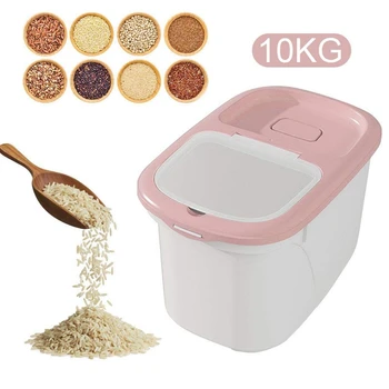 

Rice Storage Container, 10KG/22Lbs Airtight Rice Sealed Box with BPA Free Plastic and Insert-Proof Box, Dry Food Storage Contain