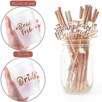 

Hen Party Straw Cup Decoration 1Pcs Bride Cup 11Pcs bride tribe Cup 12Pcs Team Bride Straw Bachelorette Party Decoration