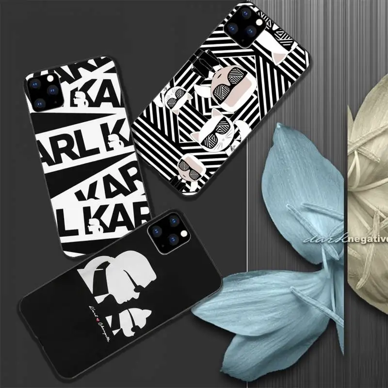 

Lagerfeld KARLS Luxury Brand Silicone Phone Cover Case For Iphone Se 2020 6 6s 7 8 Plus X Xs Max Xr 11 12 Pro Max Funda
