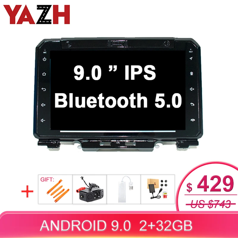 2 Din Android 8,1 gps радио для Suzuki Jimny головное устройство 9,0 дюймов 2 г 32 г Восьмиядерный система Поддержка Зеркало-ссылка gps навигация