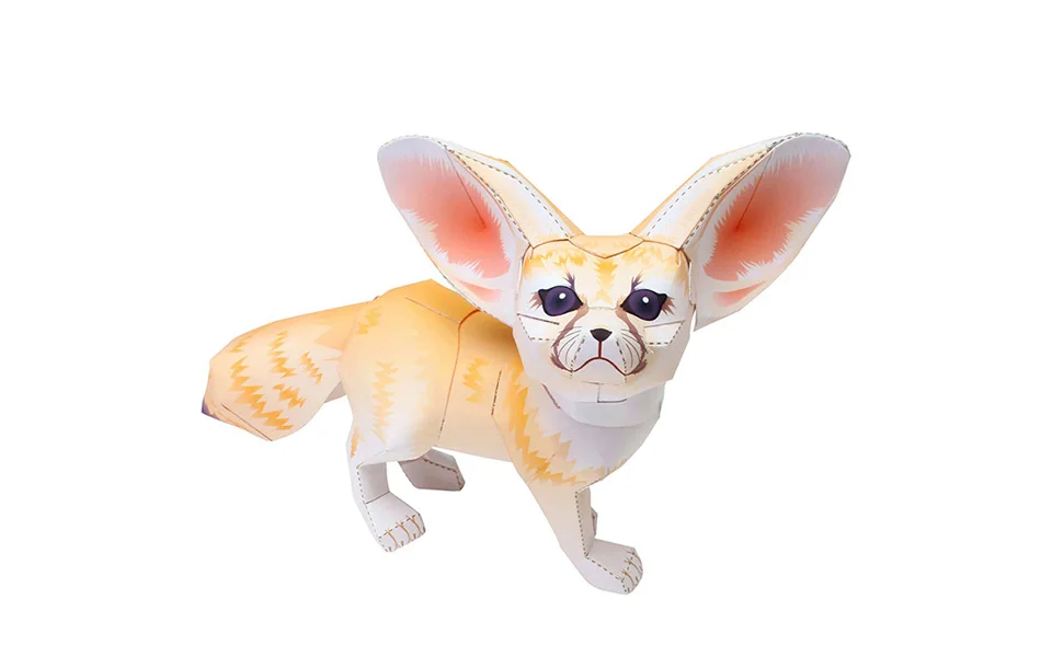 Fennec Фокс складной резки мини милый 3D бумажная модель бумажное ремесло животное фигурка DIY дети взрослые ремесло игрушки QD-008