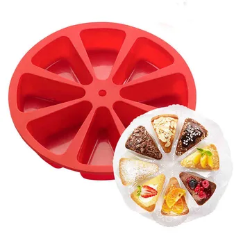 

Bakeware Molds Cake Pan Silicone Cake Mold Pudding Triangle Cakes Mould Muffin Baking Tools Fondant Cake Molds 8 Points