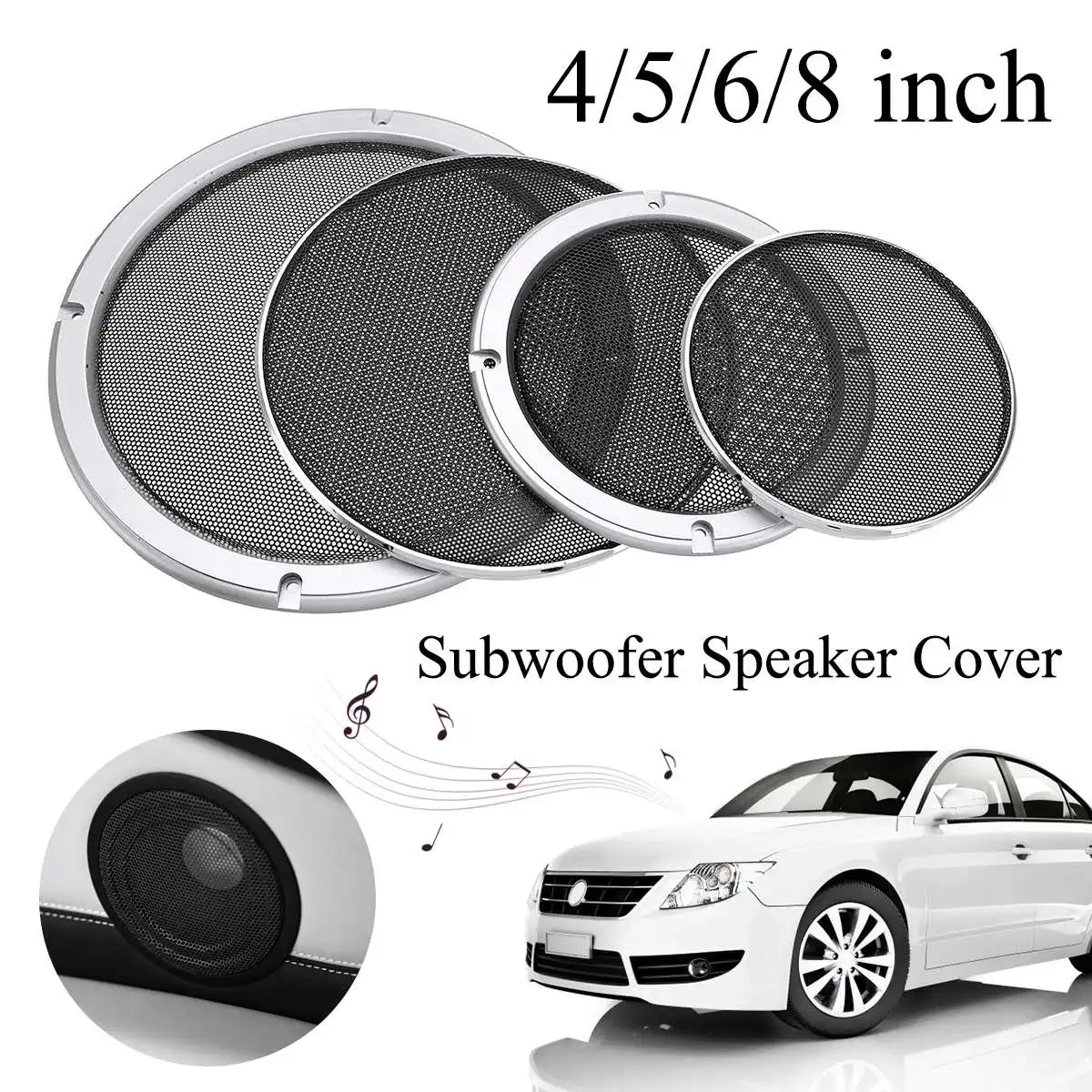 1pcs 16# 4/"5“”6.5/"8/"10/" inch Car Audio speaker grilles decorative ring cover