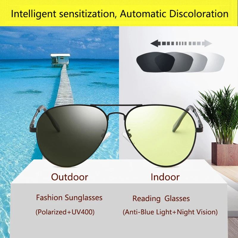 Transition Photochromic Gaming Glasses Polarized SunGlasses Filter Computer Blocking Anti Blue Light Eye Eyestrain Women Men | Аксессуары