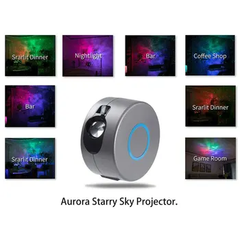 

Remote Control Starry Sky Projector Lamp LED Colorful Nebula Cloud Projective Lamp Rotating Water Waving Atmosphere Lamp
