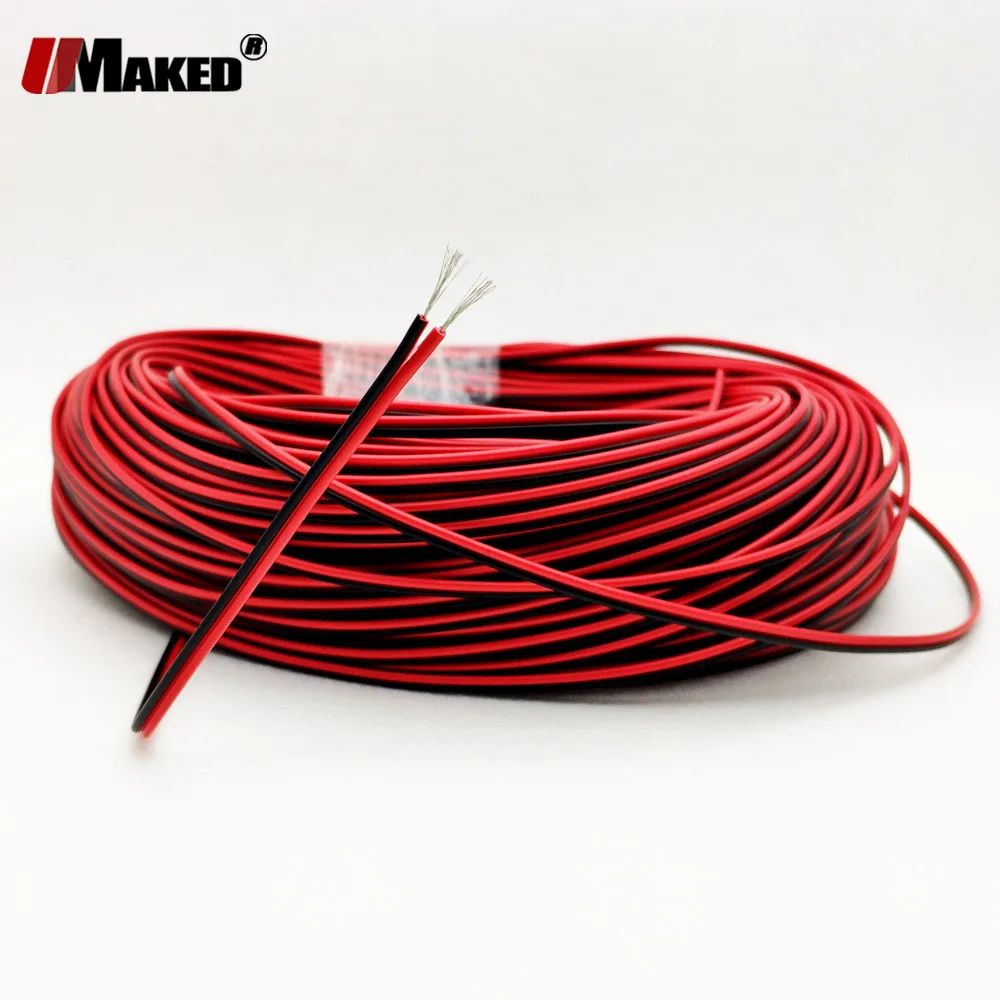 10M 26AWG Black+Red dual wire 2468 Tinned copper wires electronic module cable 