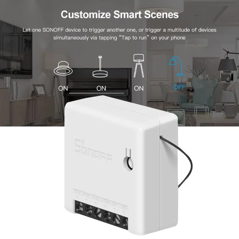 Для Sonoff Мини DIY умный переключатель маленький WiFi переключатель для Alexa Google Home дистанционное управление сигнализация