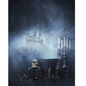 

Magic Castle Witch Wizard Backdrop Photography Halloween Night Background Sorcerer Party Banner Decors Portrait Photo Booth Prop