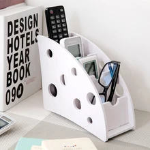  Eco-friendly Plastic Wood TV Air Conditioner Remote Control Holder Home Office Sundries Storage Case Desk Organizer Box 
