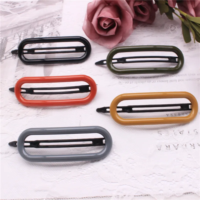 

2Pcs/SetKorean Version Of Simple Plastic Hairpin Ins Dongdaemun Retro Temperament All-match Oval Hair Accessories