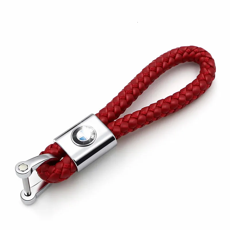 

2019 High-grade BMW Car Logo Keychain Black Red 5GT525li1 3 320li7 Series X1X3X4X5X6 Leather Metal Key Chain Ring 4S Shop Gifts