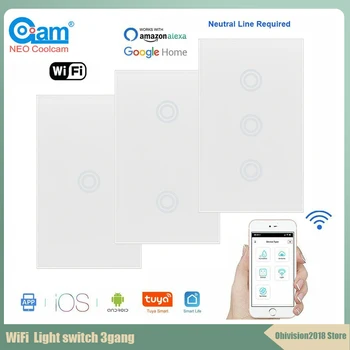 

Coolcam Wifi Wall Touch Switch EU Smart Light Switch Tuya Smart Home Controller Support Alexa Google Home