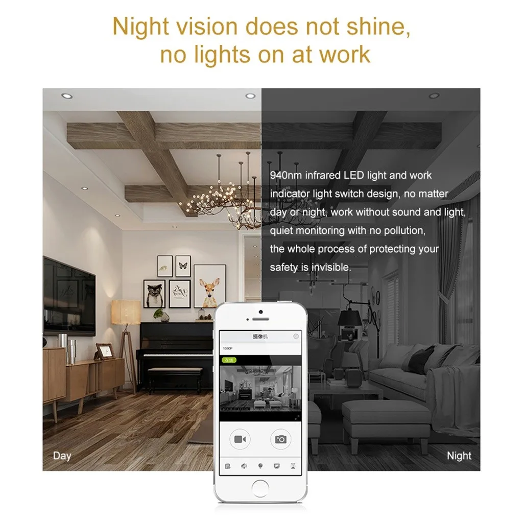 best selling products 1080P HD WiFi Wireless Video Security Smart Home Outdoor Camera Motion Detection for wearable devices