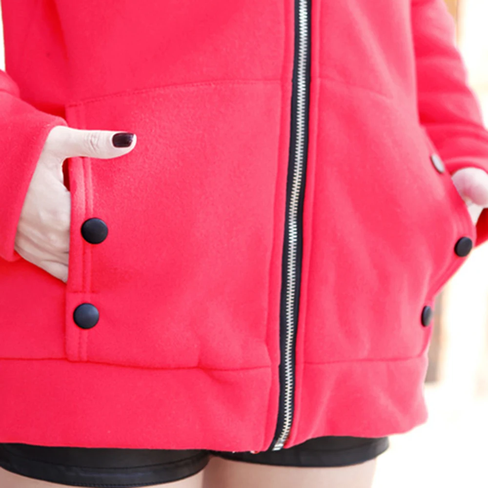MoneRiff осенние женские толстовки с капюшоном на молнии, пальто для женщин, приталенные флисовые куртки с длинным рукавом, теплые меховые длинные пальто размера плюс 4XL
