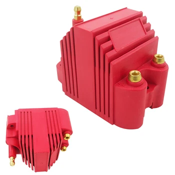 

Professional Universal Ignition Coil 12V Car External Accessories High Output Portable E Core Durable Red Male Replacement