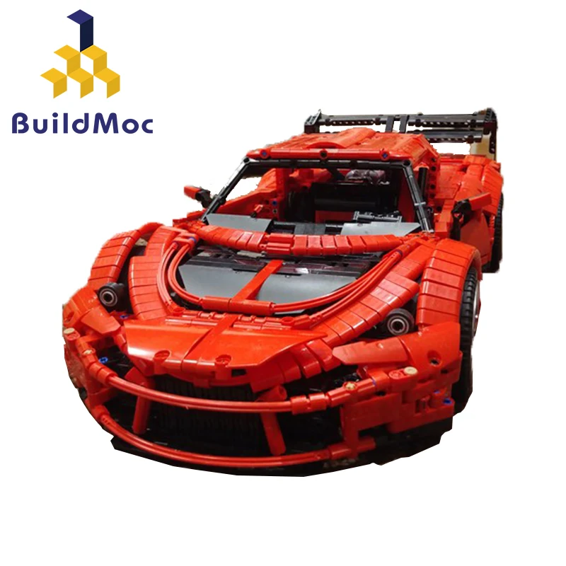 BuildMoc A build for MOC Hennessey Venom GT Spyder Ferrarii 458 строительные блоки, набор игрушек DIY, развивающий подарок для детей на день рождения