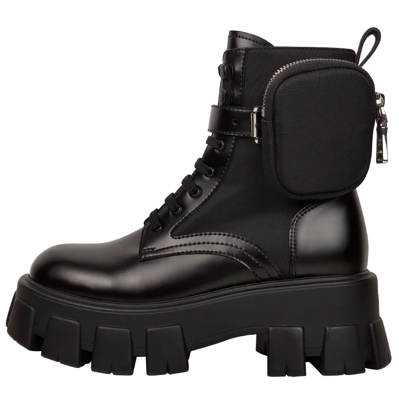 

Botas Mujer Pocket Style Women's Ankle Boots Fashion Microfiber Leather Women Shoes Ladies Trainers Footwear 2020 Botas Mujer