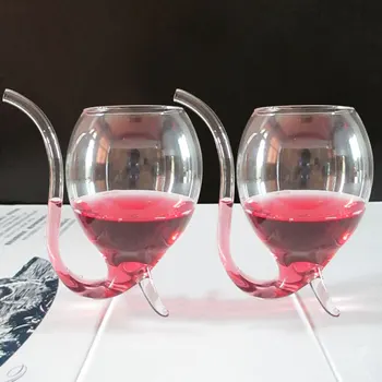 

Wine Glass 300ml 300ml Practical with Tube Straw Simple Design Style Unique New White Gift Cup Xmas Creative Fashion