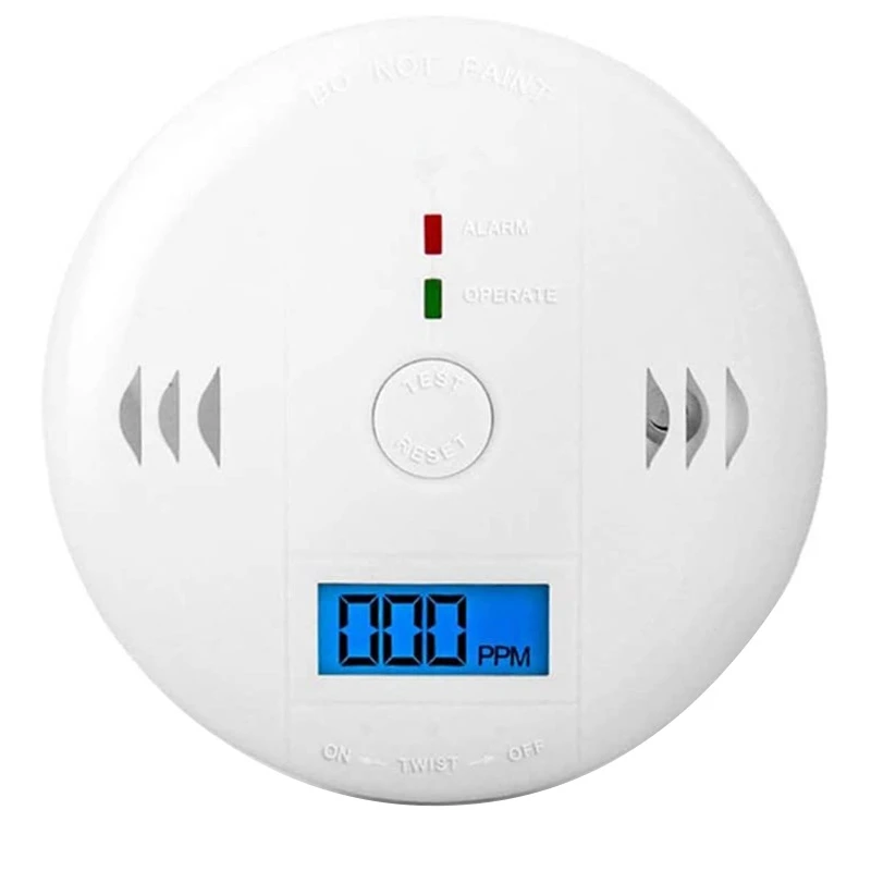 CO Smoke Carbon Monoxide Detector Gas Audio Alarm Warning High Alert LCD New 