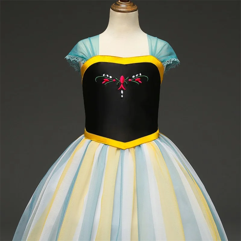 Модный костюм для косплея, платье одежда для маленьких девочек платье с принтом на Хэллоуин детская одежда на день рождения праздничное платье принцессы на возраст от 4 до 10 лет