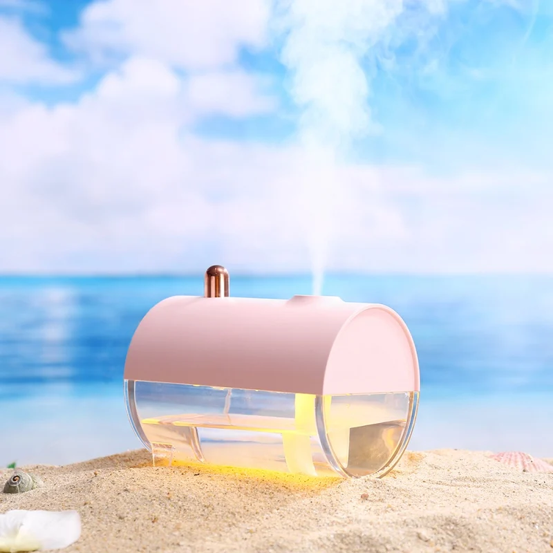 Mini Boat Air Humidifier USB Aromatherapy Oil Diffuser Lamp Light Mist Maker Ultrasonic Humidification For Home Office Car