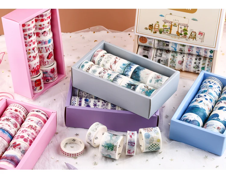 16+ 8 шт. Подарочный посылка звезда лес лента Стикеры Sakura ленты Скрапбукинг Washi наклейки с десертом изоляционная океан набор