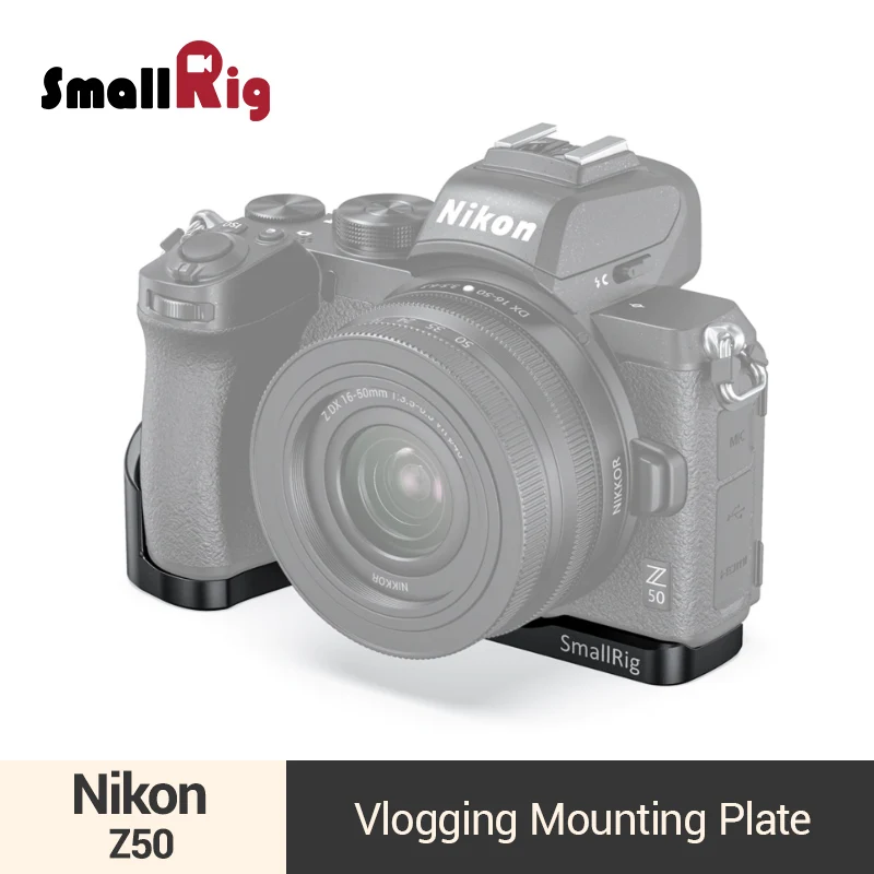 SmallRig Z50 Монтажная пластина Vlogging для камеры Nikon Z50 быстросъемная пластина с интегрированным креплением для холодного башмака-2525