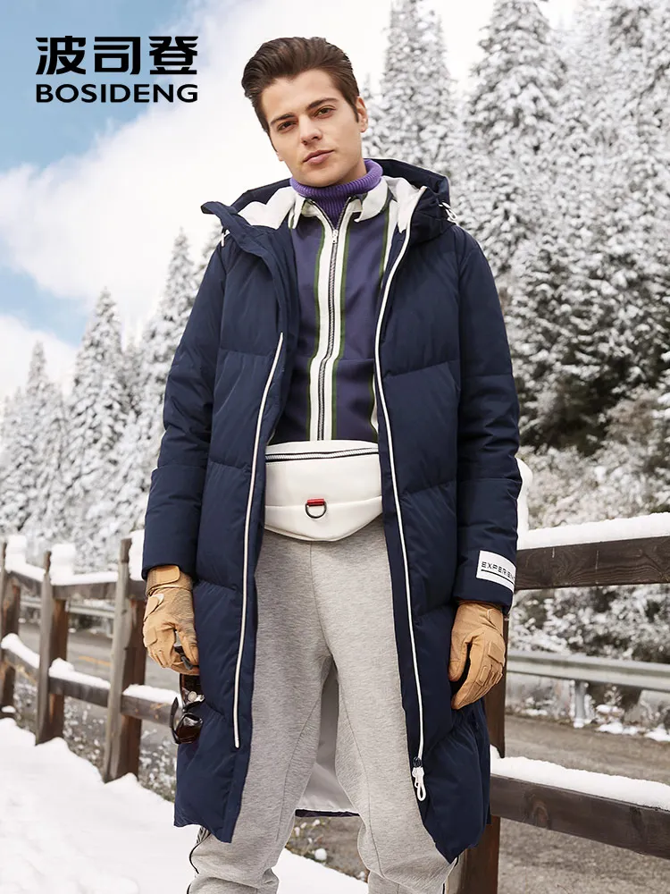 

BOSIDENG Winter Goose Down Coat for men Thicken Windproof Waterproof Letter Printing Deep Winter Warm B80142565DS