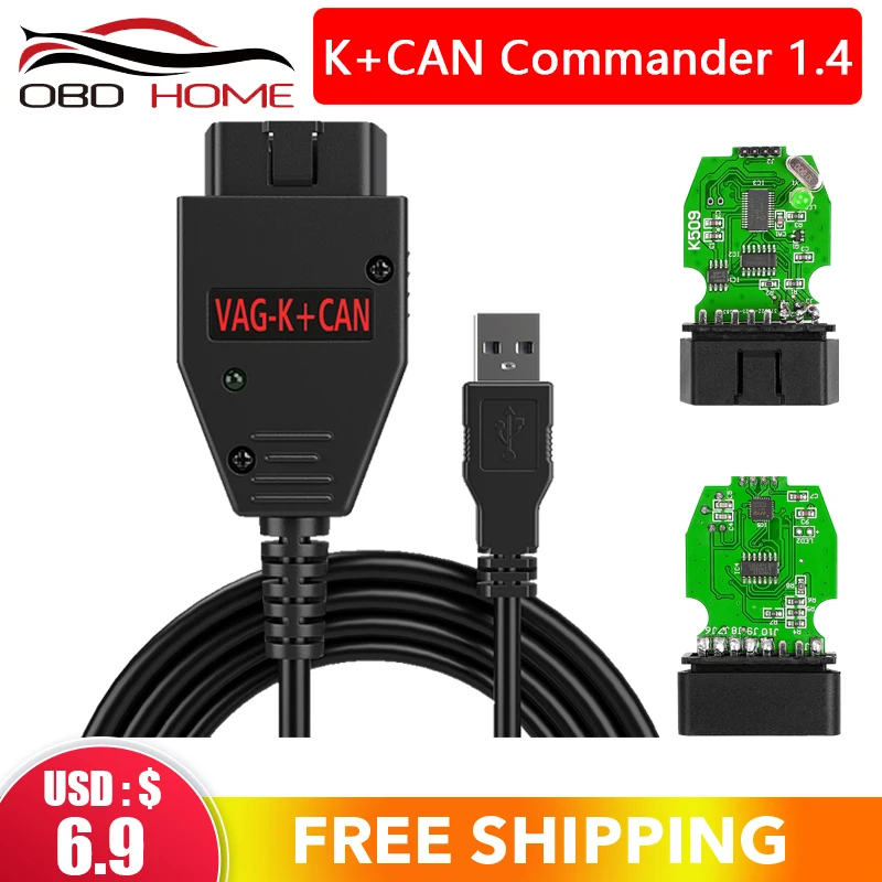 Для VAG K + CAN Commander 1 4 с FTDI FT232RL PIC18F258 OBDII для сканер VW/для AUDI/для SKODA диагностический