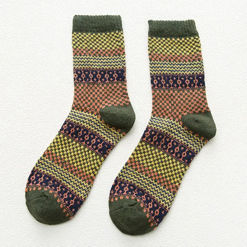 Japanese Style Autumn Winter Men Wool Socks Fashion Soft Thick Socks Men Cashmere Casual Rabbit Wool Mixture Yarn Warm Socks