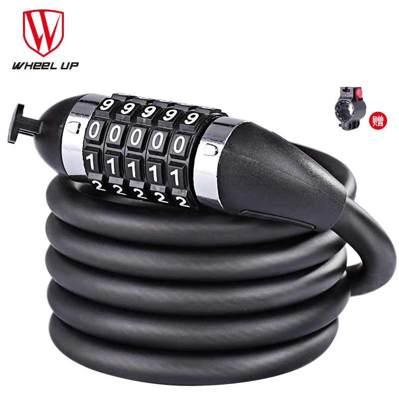 1.8m//1.2m Bike Bicycle Heavy Duty Steel Security Cable 5 Digit Combination Lock