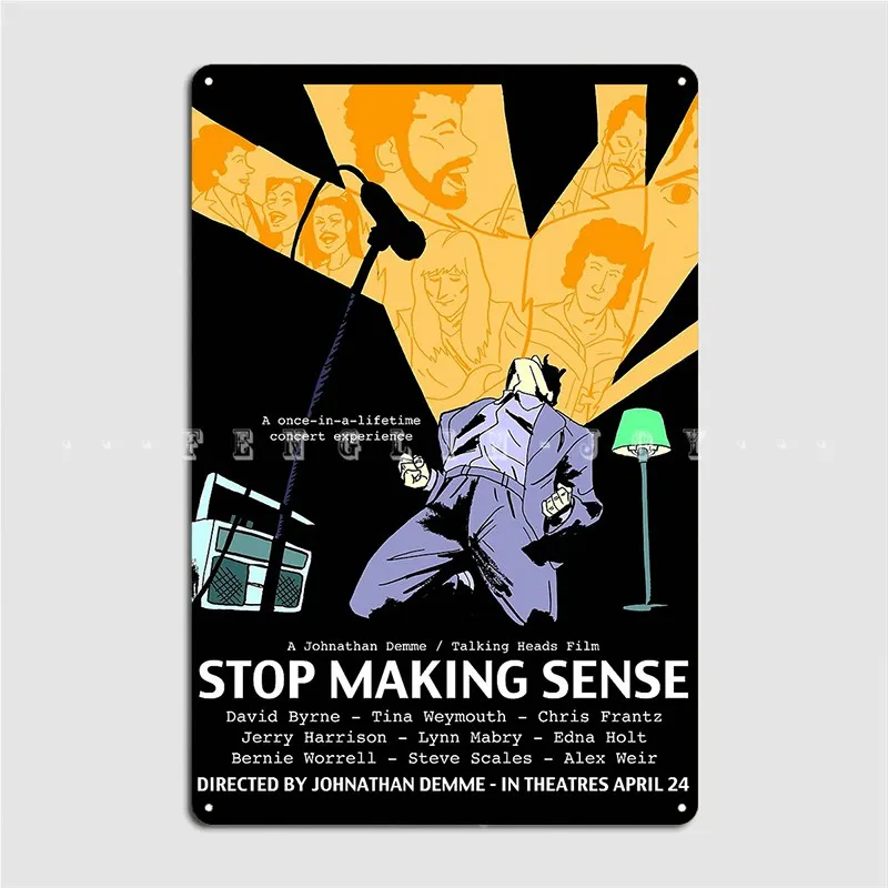 Jeanvendors Jordan Neves Stop Making Sense Metal Sign Club Living Room Targhe Divertenti Tin Sign Poster