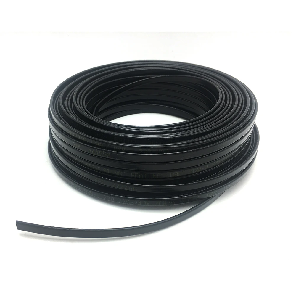 50m 8mm Width Water Pipe Freeze Protection 20W/m Self Regulating Heating Cable Snow Melting Warm Floor