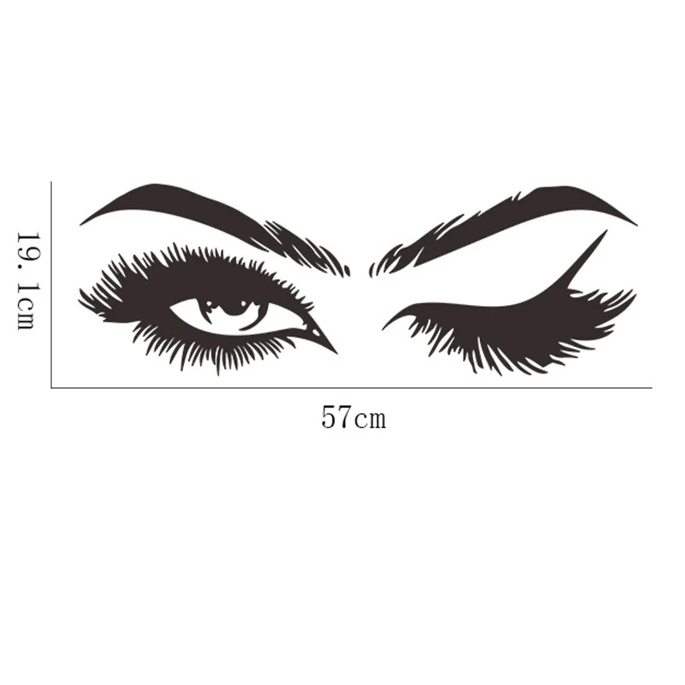 

New Eyelashes Acrylic Wall Stickers Living Room Bedroom Environmentally Friendly Removable Decorative Painting Wholesale Custom