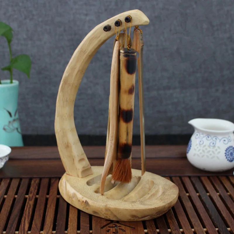 Heat Resistant Mat Bamboo Root Crafts Products Pot Tray Pad Cup Saucer Natural Bamboo Base Coasters