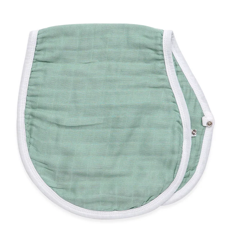green Muslinlife 1 в упаковке бамбуковые хлопковые муслиновые Нескользящие классические борфы, нетоксичные защитные бороданые нагрудники для новорожденных 6 слоев толщиной - Цвет: green