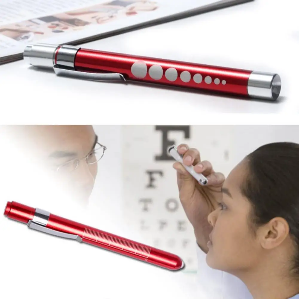 

Portable LED Flashlight Work Light Medical First Aid Pen Light Torch Lamp With Pupil Gauge Measurements Doctor Nurse Diagnosis