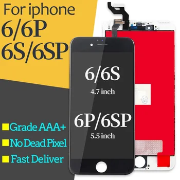 

10X/LOT Grade AAAA LCD For iPhone 6s plus Display With Digitizer Touch Screen Bezel Frame Assembly for iphone 6S LCD White Black