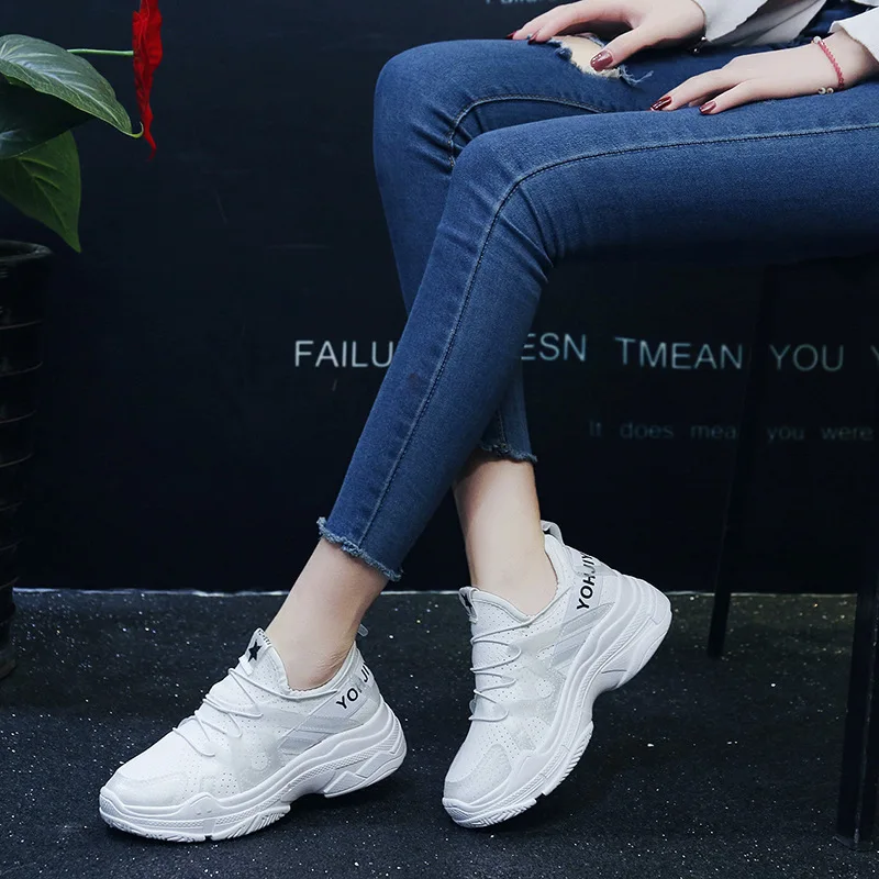 

Athletic Shoes Women's Korean-style Ulzzang Street Snap Online Celebrity Breathable White Shoes New Style Shoe Versatile Dad Sho