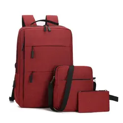 Amiqi 2021 New Arrival Fashion Various Color Mini Chest Bags Waist Bag Crossbody Three-Piece Backpack Large Capacity bag