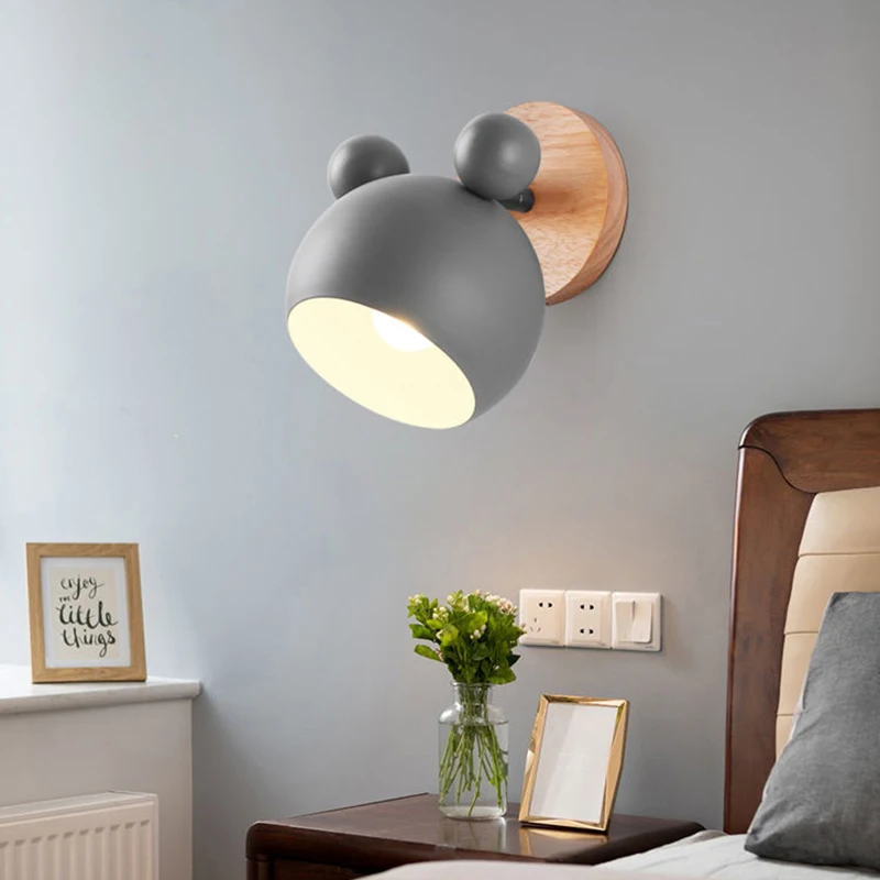 북유럽 E27 LED 벽 램프 갓 sconces 조명 실내 조명 홈 장식 머리맡 침실 거실 주방