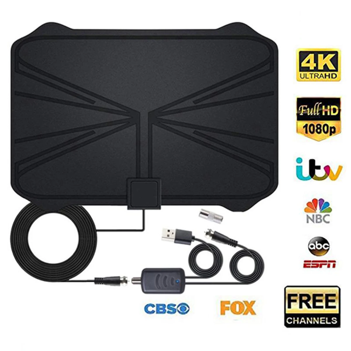 SOONHUA 25dBi с высоким коэффициентом усиления HD tv STB ТВ антенна с усиленным усилением 4K 1080P HD цифровые внутренние тв антенны с диапазоном 65-100 км