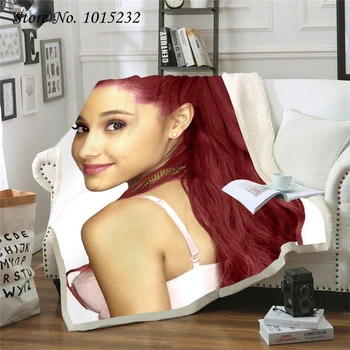 

Ariana Grand Funny Character Blanket 3D Print Sherpa Blanket on Bed Home Textiles Dreamlike Style 06