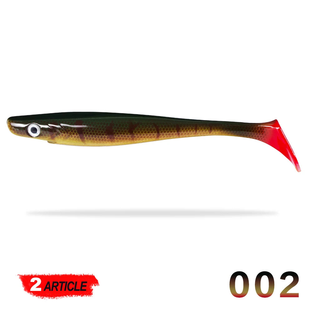 002 Hunthouse pro shad Щука приманка 20 см 50 г 2 шт./лот Краска Печать приманка весло хвост shad силиконовая souple leurre натуральный мускусный - Цвет: 002